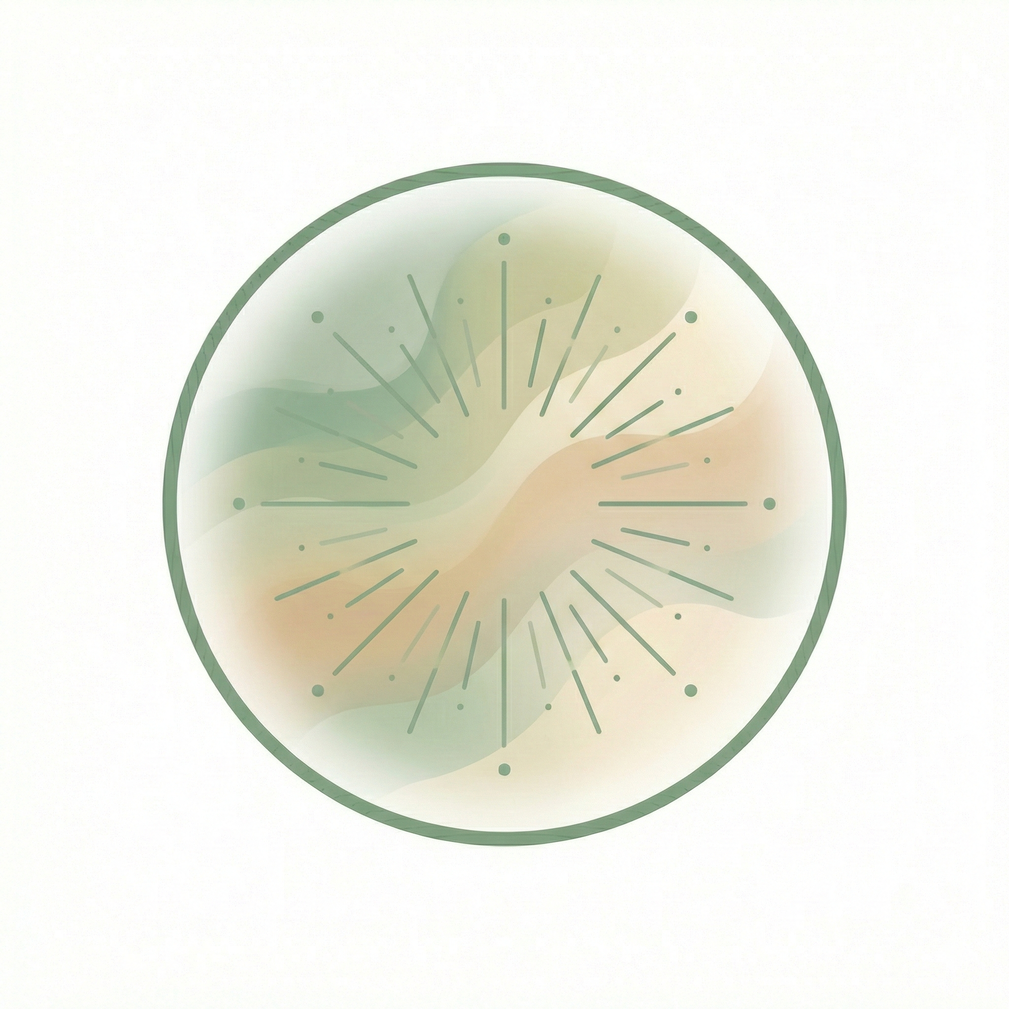 Colour therapy logo with healing energy aura and light waves