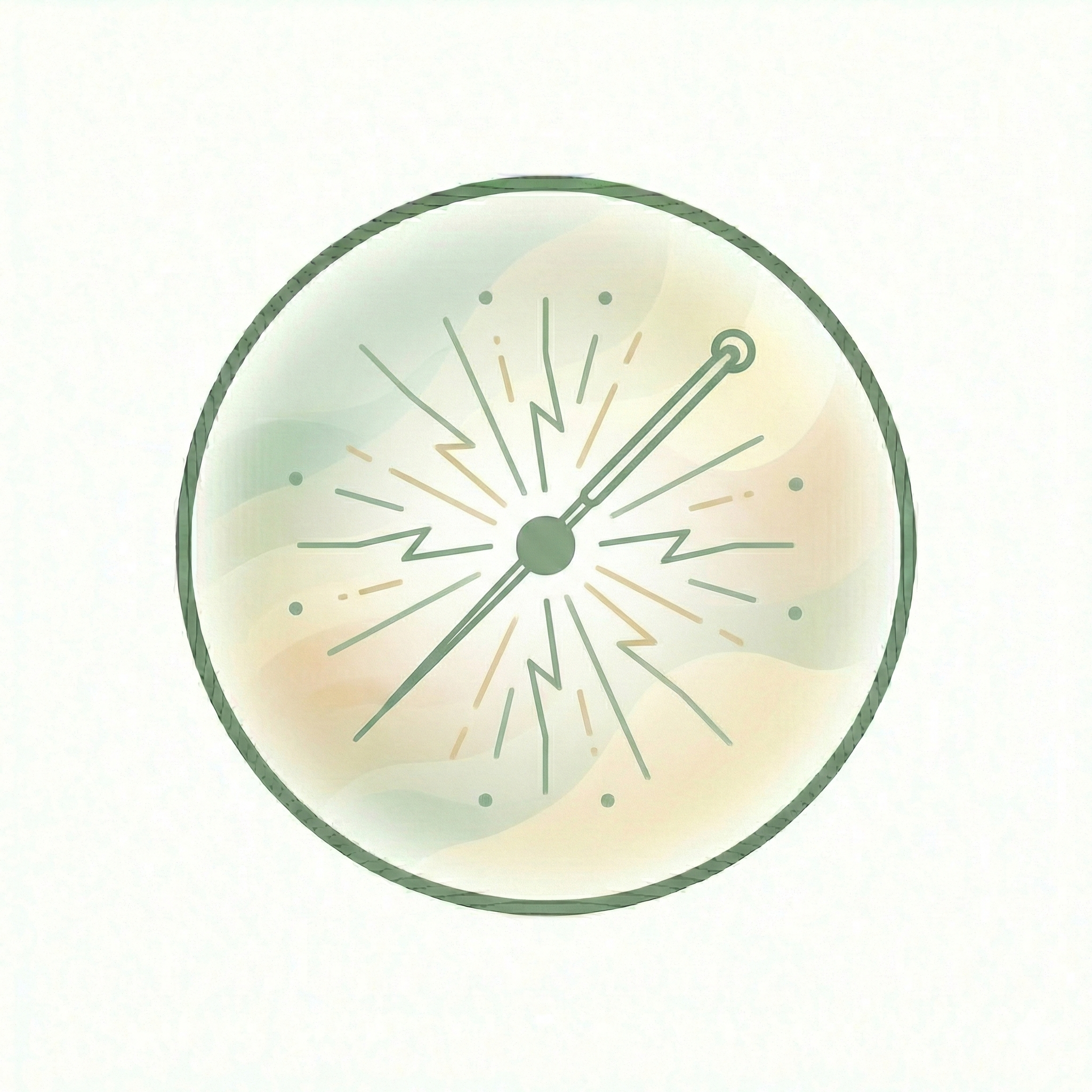 Electro acupuncture logo with needle and energy pulse symbol