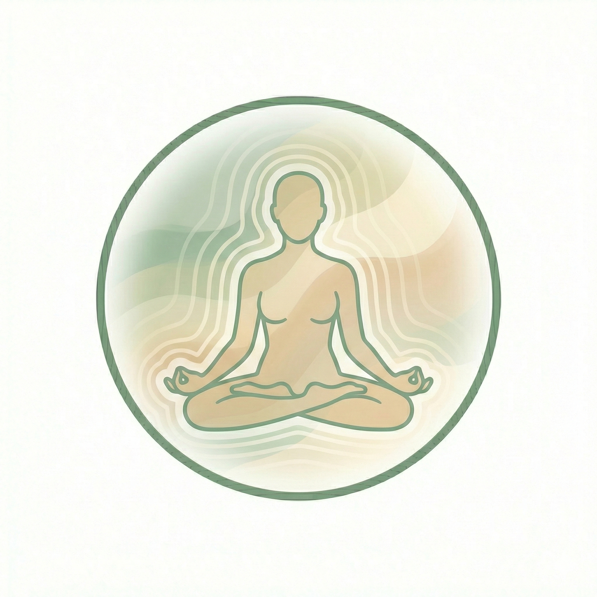 Moksha therapy logo with meditative healing silhouette